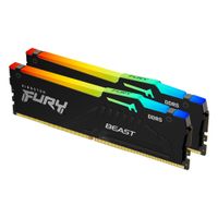 Kingston FURY Beast RGB - DDR5 - Kit - 32 GB: 2 x 16 GB - DIMM 288-PIN - 6000 MHz / PC5-48000 - ungepuffert