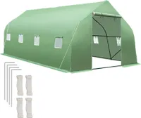 Foliengewächshaus 27 m³, in Zeltform mit 8 Fenstern 600 x 300 x 205 cm