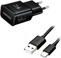 Originální nabíječka Samsung EP-TA200EBE 2A 15W + datový kabel USB Type-C EP-DG970BBE Black