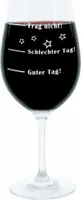 Leonardo Weinglas XL, Guter Tag!, Schlechter Tag!, Frag Nicht!, Geschenk Stimmungsglas mit lustiger Gravur, Mood Wein Glas, 610ml