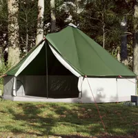 vidaXL Tipi-Familienzelt 12 Personen Grün Wasserdicht