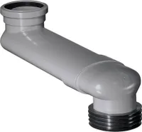 Geberit WC Etagenbogen (PVC) DN90/100, grau