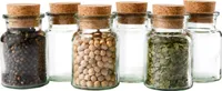 6er Set Gewürzgläser 150ml + Korken, Aufbewahrung von Tee, Kräutern & Gewürzen