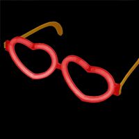 10 x Knicklichter Herzbrille | ROT | 8h | Geprüfte | Testurteil 1,4
