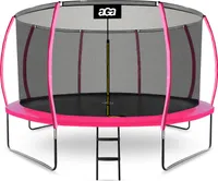 Aga SPORT EXCLUSIVE Trampolin, Kindertrampolin, Gartentrampolin mit Sicherheitsnetz 366 cm Rosa + Sicherheitsnetz + Leiter