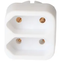 Multiplug 2x Euro biały, 2-krotny adapter gniazda w kolorze białym