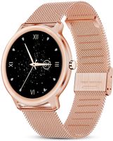 Smart Watch mit ganztägiger Herzfrequenz Blutdruck Schlafmonitor IP67 Wasserdicht Fitness Tracker Kalorien Laufzähler Gold