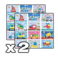 3D EVA-Schaumstoff Kinder Sticker-Puzzle ohne Klebstoff 1+1 GRATIS - S2TICKYFUN Fahrzeuge + Fahrzeuge
