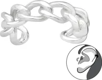 925 Sterling Silber Ketten-Ohrmanschette Ear Cuff Ohrklemme