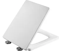 Ramm Toilettensitz kompatibel mit Duravit Vero , WC Sitz aus antibakteriellem Duroplast, Toilettendeckel mit Absenkautomatik Soft Close