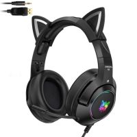 Katzenohr K9 Gaming Kopfhörer mit Mikrofon RGB leuchtende Handy Computer Geräuschunterdrückung