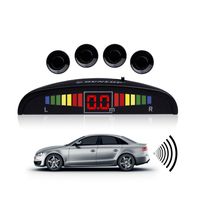 Dunlop Einparkhilfe 12V - Auto Gadget - LED-Anzeigen und Alarm 78dB - Set mit 4 Sensoren - 220 x 50 x 360 mm