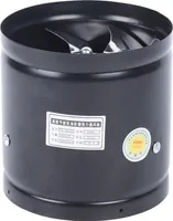 Průmyslový odsávací ventilátor, výkon 40 W, objem vzduchu 600 m³/h, černý
