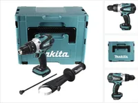Makita DHP 458 ZJ akumulatorowa wiertarko-wkrętarka udarowa 18 V 91 Nm + Makpac - bez akumulatora, bez ładowarki