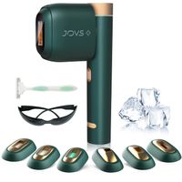 JOVS Laserový přístroj na odstraňování chloupků, IPL přístroj na odstraňování chloupků, pro ženy, ledem chlazený přístroj pro ženský obličej