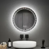 Meykoers Badspiegel mit Ablage Wandspiegel mit Regal 45x60cm Badezimmer  Spiegel Badezimmerspiegel : : Küche, Haushalt & Wohnen