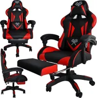 Dunmoon 8979 Herní židle černočervená