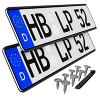 L & P Car Design Kennzeichenhalter für Auto rahmenlos ultra flach