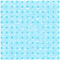 Duschmatte, rutschfeste Duschmatte, rutschfeste quadratische Duschmatte mit Hunderten von Saugnäpfen, Blau