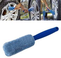 Mikrofaser Felgenbürste Auto Reinigungsbürste für Felgen Reifenpflege Bürste kratzfreie Alufelgen Bürste Blau
