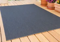 In- und Outdoor Teppich Gotland | für Balkon, Terrasse und Küche | Strapazierfähig und wasserfest | in Schwarz, Größe: 240x290 cm