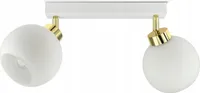 LUXOLAR - LED Deckenleuchte 2 flammig Weiß E27 60 W - Deckenlampe Schwenkbar für Wohnzimmer, Küchen - Klassisches Design