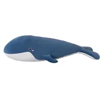 Tierpuppe, Walhai, Stofftiere, Riesenwal, Plüschtier, Walkissen, Kissen, 85 cm (Blau)