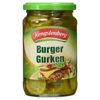 Hengstenberg Burger Gherkins chutné šťavnaté plátky ve sklenici 330g