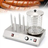 Jednotka na výrobu hotdogů se 4 špízy Ohřívač párků Bockwurst Warmer Jednotky na vaření párků 538W 220V