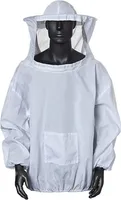 Imkerjacke Imkerjacke mit Hut Professional Imkerbekleidung Imker Bienenzüchter Professionelle Imker Bienenschutz Hut Bienenanzug mit Reißverschluss für Bienenzüchter Bee Keepers (Weiß)