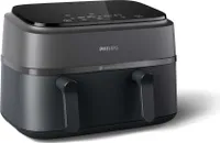 Philips Airfryer 9L Dual Basket, RapidAir, Digital, schwarz (NA350/00)