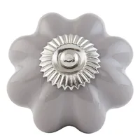 Clayre & Eef Türknauf Ø 4 cm Grau Keramik