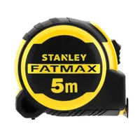 Stanley FatMax Bandmaß Blade Armor, Maßband, schlagfestes DynaGrip-Gehäuse aus Bi-Material, hohe Genauigkeitsklasse II Größe:5.0 m