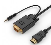 Gembird A-HDMI-VGA-03-6 Videokabel-Adapter 1,8 m HDMI Typ A (Standard) VGA (D-Sub) + 3,5 mm Schwarz