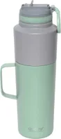 Asobu Twin Pack Bottle with Mug Mint, 0.9 L + 0.6 L