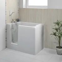 DEEP Sitzwanne mit Tür/Seniorenwanne 121x65cm  Ausführung Links