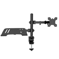 Halterung fuer zwei Monitore, Monitorstaender aus Aluminiumlegierung, um 360¡ã drehbar, fuer Bildschirme von 17-32 Zoll, verstellbare Einzelmonitorarme fuer den Schreibtisch im Homeoffice