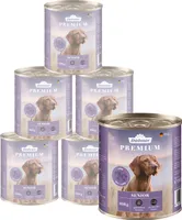 Dehner Premium Hundefutter, Nassfutter getreidefrei, für ältere Hunde, Rind / Lamm / Kartoffel, 6 x 800 g Dose (4.8 kg)