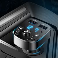 Bluetooth Autoradio Adapter Freisprecheinrichtung mit Dual-USB-Anschluss, LED-Bildschirm Auto-Batterie-Spannung