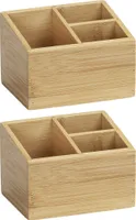 2 WENKO Terra Ordnungsboxen braun 12,0 x 9,0 x 8,5 cm