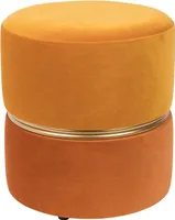 fußhocker Bubbly Sun39 x 35 cm Samt / Holz orange