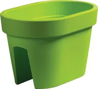 Balkonkiste Blumenkasten Geländerkasten Balkonkasten Geländertopf 39,5 cm | 12,3 L Lime Balkon-Blumenkasten oval