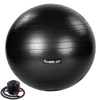 MOVIT Gymnastikball 65 cm Fitnessball Sitzball mit Pumpe schwarz