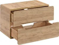 Waschtischunterschrank 80 cm LUTON-56-CRAFT Wotan Eiche Nb.. Nb., 2 Softclose-Schubkästen, B/H/T ca. 80/53/46 cm