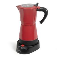 Elektrische Kaffeemaschine Mokka 0,3L 480W Kaffeeautomat Schwarz/Rot