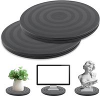 2 Stück Drehscheibe Universal 360 Grad 20 cm schwarz, Drehteller Drehplatte für Laptops Monitor TV Lautsprecher Handwerk Pflanzen Küche