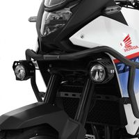 LED Zusatzscheinwerfer inkl. Halteset für Nebel (Paar) mit Gehäuse kompatibel mit Honda XL 750 Transalp schwarz