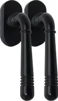 Fenstergriff 2 x FG - Helena 2314 Schwarz PVD Rasterolive Fensterbeschlag Drücker