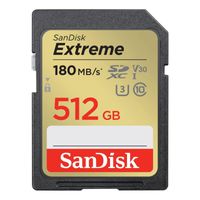 SanDisk Extreme SDXC       512GB UHS-I C10 U3 V30