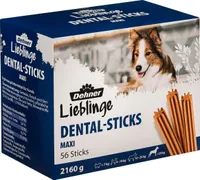 Dehner Lieblinge Hundesnack, Zahnpflege Dental Sticks zuckerfrei, Kausnack für ausgewachsene Hunde ab 25 kg, 56 Stück (2160 g)